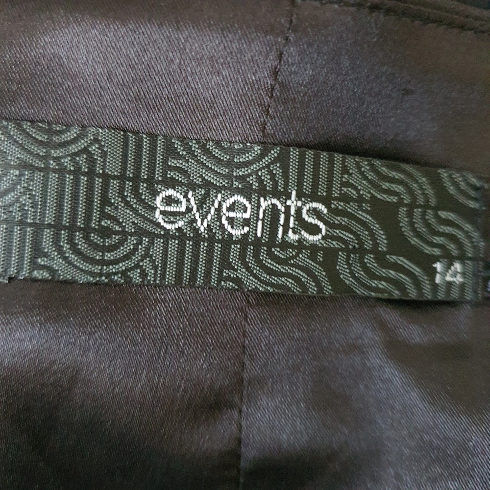 Events Black V Neck Button Up Crop Vest Size 14 - Picture 4 of 9